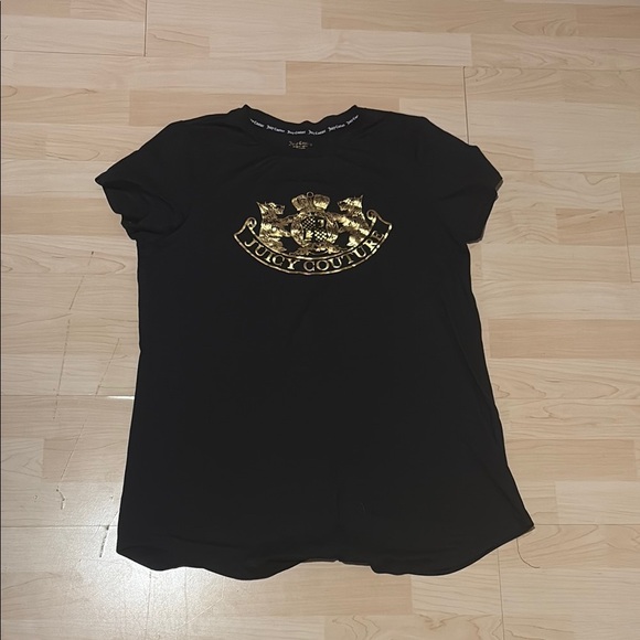 Juicy Couture Tops - Juicy Couture Black T-Shirt with Gold Logo